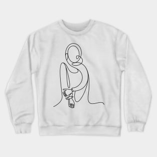 Lineart Girl Crewneck Sweatshirt